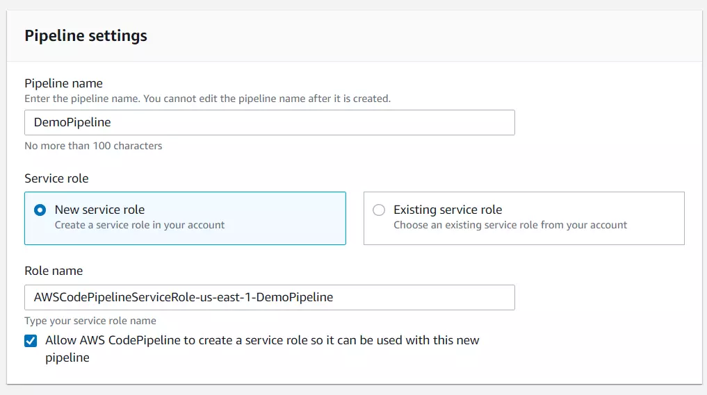 Configuraciones iniciales - Code Pipeline